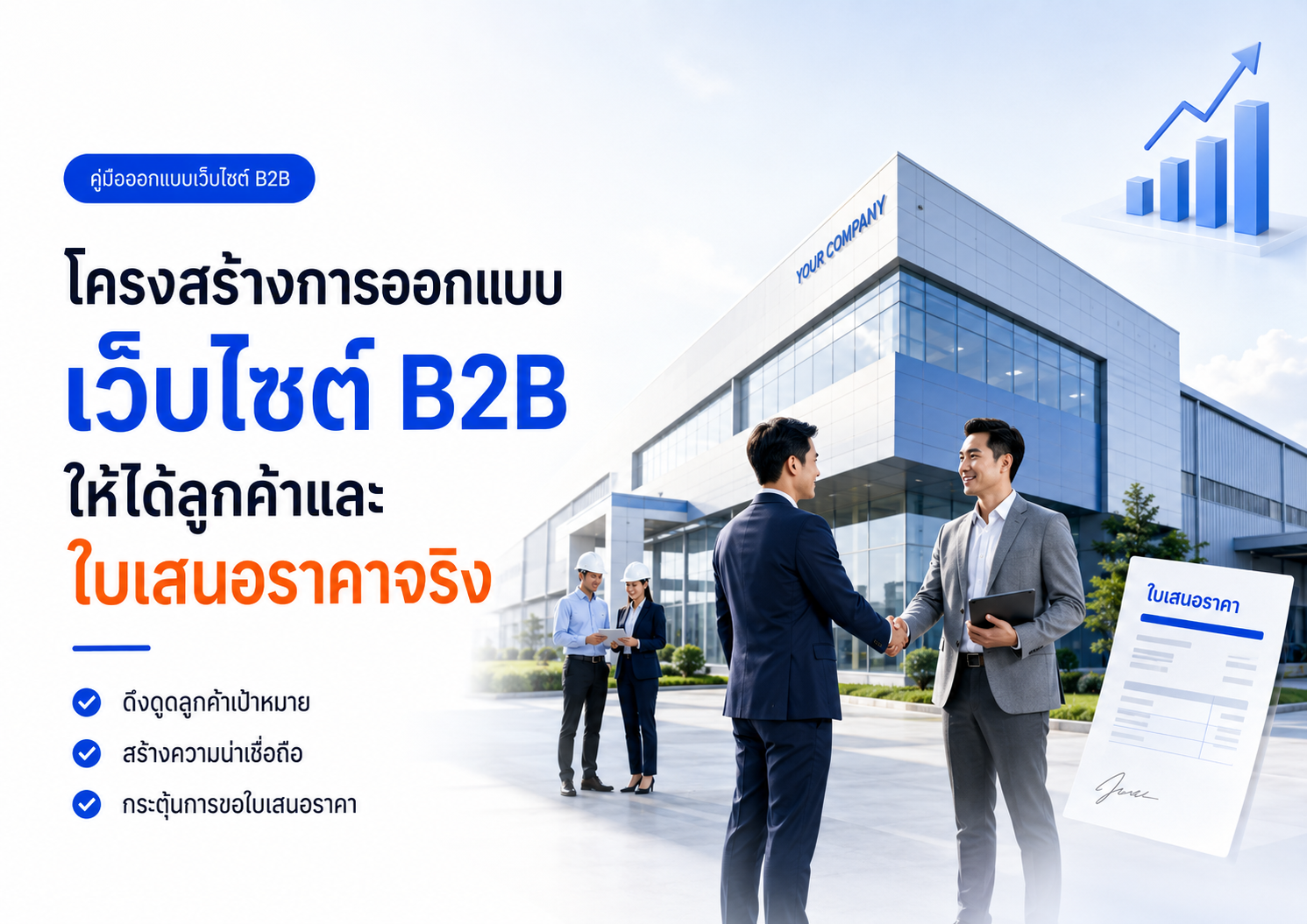 การออกแบบเว็บไซต์ธุรกิจ B2B เพื่อเพิ่มยอดขอใบเสนอราคา