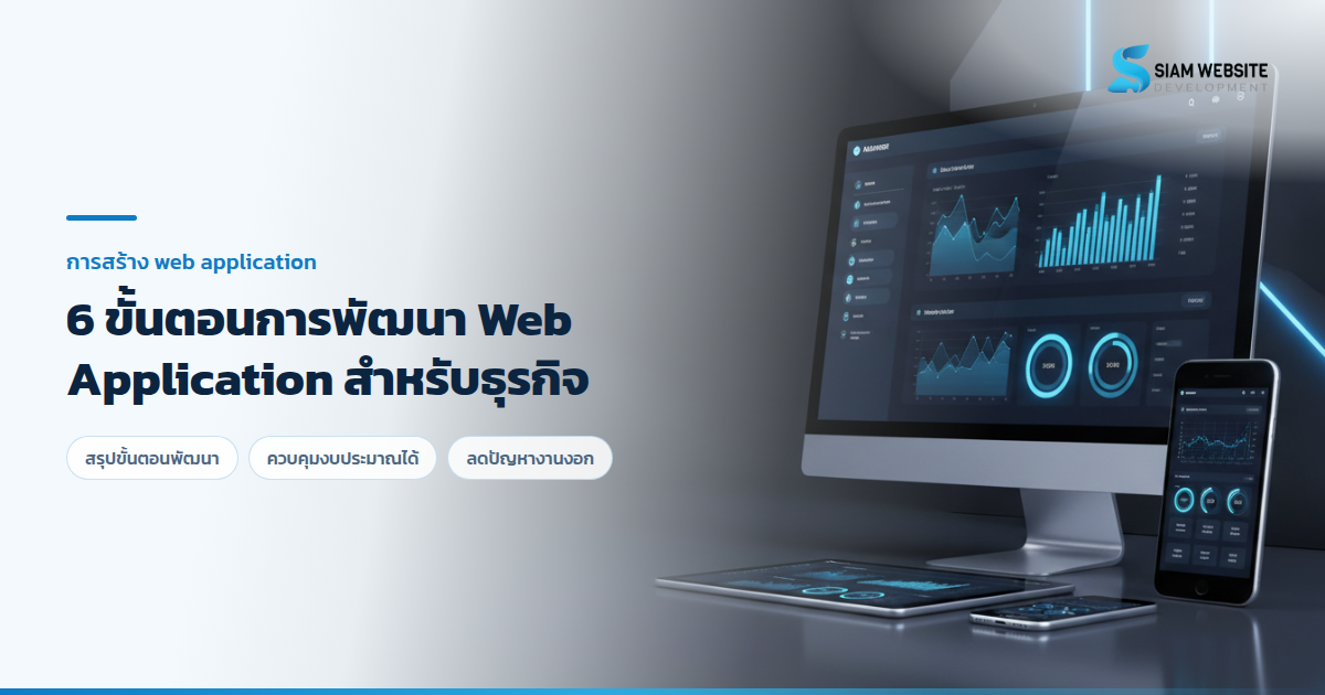 ภาพประกอบแสดงหน้าจอแดชบอร์ดระบบ Web Application สำหรับธุรกิจ